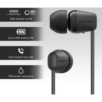 WIC100B.CE7 crne Sony BT slušalice WIC100B.CE7 crne Sony BT slušalice