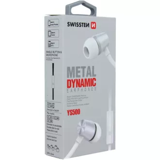 DYNAMIC YS500 EARBUDS SILV/WH SWISSTEN DYNAMIC YS500 EARBUDS SILV/WH SWISSTEN