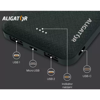 Powerbank 10000mAh 2u1 ALIGATOR Powerbank 10000mAh 2u1 ALIGATOR