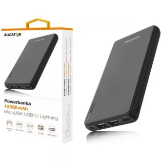 Powerbank 10000mAh 3u1 ALIGATOR Powerbank 10000mAh 3u1 ALIGATOR