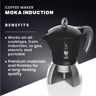 INDUKCIJA CRNA 2P. MOKA KETTLE BIALETTI