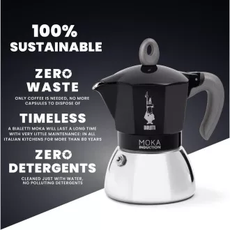 INDUKCIJA CRNA 2P. MOKA KETTLE BIALETTI