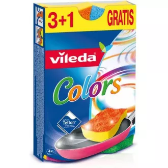 PUR ACTIVE COLORS SPUŽVA 3+1KOM VILEDA