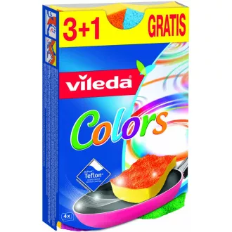 PUR ACTIVE COLORS SPUŽVA 3+1KOM VILEDA