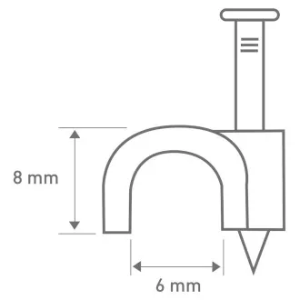 RCC 6 kabel. kopča 6mm 40kom RETLUX