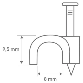 RCC 8 kabel. kopča 8mm 30kom RETLUX