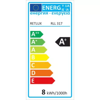 RLL 317 A60 E27 PIR žarulja 8W WW RETLUX