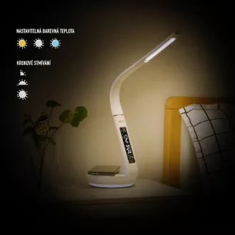 RTL 204 tamna LED lampa crna Qi 6W RETLUX
