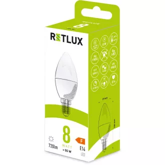RLL 430 C37 E14 svijeća 8W CW RETLUX
