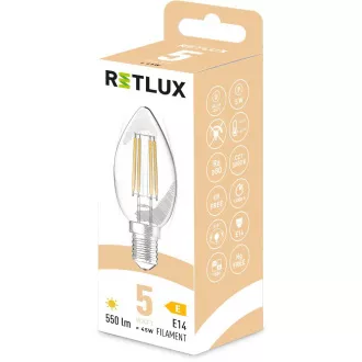 RFL 400 Fil. C35 E14 svijeća 5W WW RETLUX