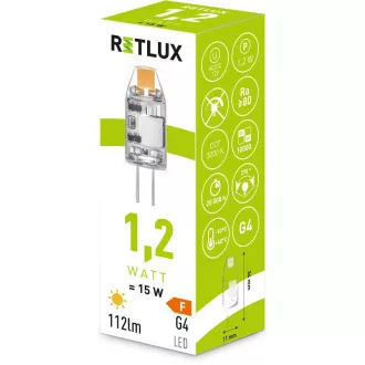 RLL 456 G4 1,2 W LED COB 12V WW RETLUX