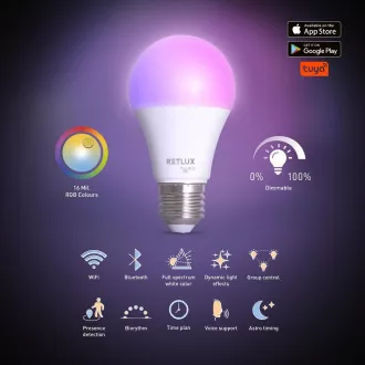 RSH 102 A 60 E27 žarulja 9W RGB CCT RETLUX
