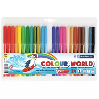 Marker Centropen 7550/24 24 boje cilindrični vrh 1mm Marker Centropen 7550/24 24 boje cilindrični vrh 1mm