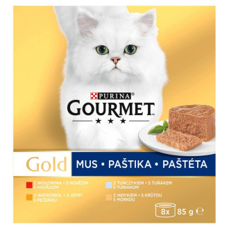 GOURMET Gold Multipack 8x85g pljeskavice tuna/jetrica/puretina/junetina