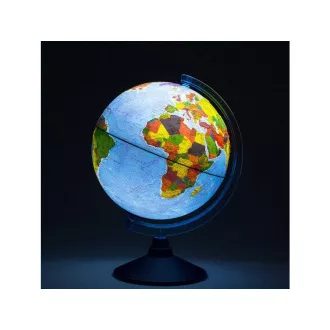 Alaysky Globe 32 cm Reljefni fizički i politički globus s LED pozadinskim osvjetljenjem, na slovačkom