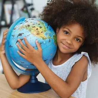 Alaysky Globe 25 cm Zoogeografski globus za djecu predškolske dobi, naljepnice na engleskom jeziku