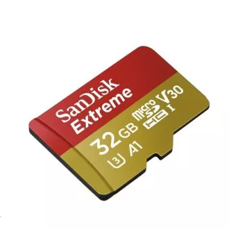SanDisk MicroSDHC kartica 32GB Extreme (100MB/s, Class 10, UHS-I U3 V30) + adapter