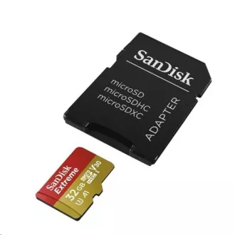 SanDisk MicroSDHC kartica 32GB Extreme (100MB/s, Class 10, UHS-I U3 V30) + adapter
