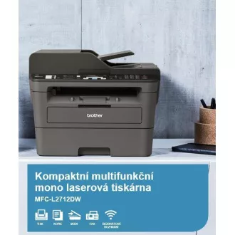BROTHER višenamjenski laser MFC-L2712DW - A4, 30 stranica u minuti, 64MB, 600x600 kopija, USB, WIFI, LAN, 250l, 50ADF, DUPLEX BROTHER višenamjenski laser MFC-L2712DW - A4, 30 stranica u minuti, 64MB, 600x600 kopija, USB, WIFI, LAN, 250l, 50ADF, DUPLEX
