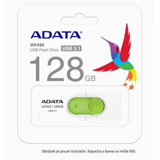 ADATA Flash Disk 128GB UV320, USB 3.1 Dash Drive, crna/plava