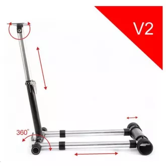 Postolje za kotače Pro, postolje za volan i pedale za Thrustmaster SPIDER, T80 / T100, T150, F458 / F430, crvena