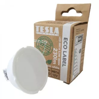 TESLA - LED MR163530-4, žarulja GU5.3 MR16, 3.5W, 12V, 230lm, 25.000h, 3000K topla bijela, 100°
