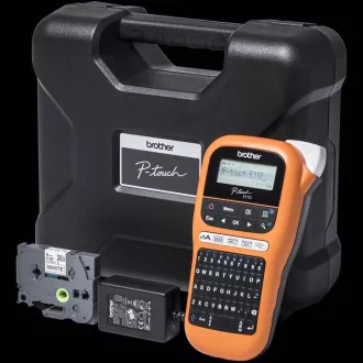 BROTHER pisač naljepnica PT-E110VP - 12mm, TZe trake - marker - za električare - s kućištem BROTHER pisač naljepnica PT-E110VP - 12mm, TZe trake - marker - za električare - s kućištem