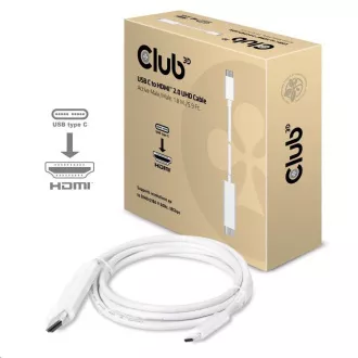 Club3D kabel aktivni USB tipa C na HDMI 2.0 4K60Hz UHD, 1,8 m