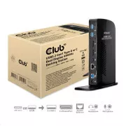 Club3D priključna stanica USB-A ili USB-C, 10u1 2xDP, 6xUSB, 1xRJ45, 1x3.5mm, crna