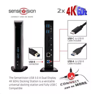 Club3D priključna stanica USB-A ili USB-C, 10u1 2xDP, 6xUSB, 1xRJ45, 1x3.5mm, crna Club3D priključna stanica USB-A ili USB-C, 10u1 2xDP, 6xUSB, 1xRJ45, 1x3.5mm, crna