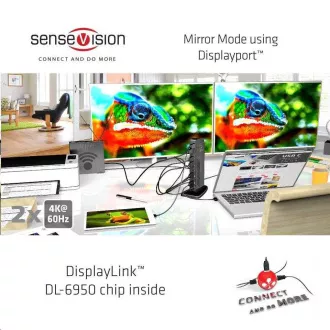 Club3D priključna stanica USB-A ili USB-C, 10u1 2xDP, 6xUSB, 1xRJ45, 1x3.5mm, crna Club3D priključna stanica USB-A ili USB-C, 10u1 2xDP, 6xUSB, 1xRJ45, 1x3.5mm, crna