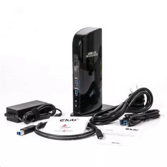 Club3D priključna stanica USB-A ili USB-C, 10u1 2xDP, 6xUSB, 1xRJ45, 1x3.5mm, crna Club3D priključna stanica USB-A ili USB-C, 10u1 2xDP, 6xUSB, 1xRJ45, 1x3.5mm, crna