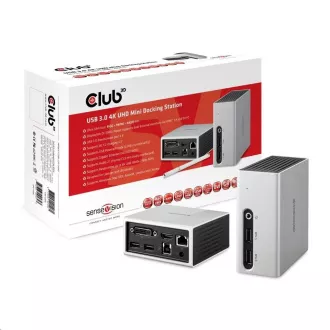 Club3D Mini priključna stanica USB 3.0 4K30Hz UHD (HDMI / DVI / 4x USB 3.1 / Ethernet / Audio) Club3D Mini priključna stanica USB 3.0 4K30Hz UHD (HDMI / DVI / 4x USB 3.1 / Ethernet / Audio)