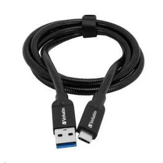 VERBATIM USB 3.1 Type-C na USB-A kabel od nehrđajućeg čelika 100 cm GEN2 (crni) VERBATIM USB 3.1 Type-C na USB-A kabel od nehrđajućeg čelika 100 cm GEN2 (crni)