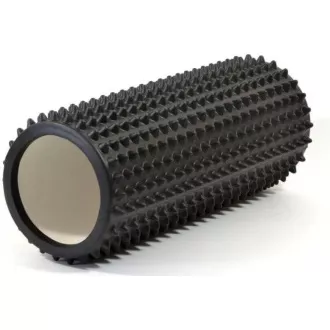 Fitness masažni valjak s malim vrhovima ENERO FIT 33x14cm, crni