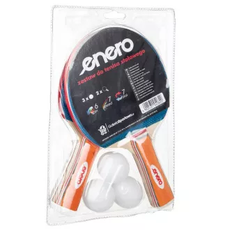 ENERO set za stolni tenis, 2 reketa + 3 loptice