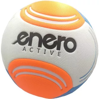 Lopta za nogomet na pijesku ENERO Active vel 5, bijelo-narančasta