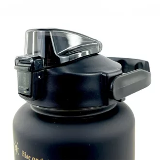 Motivacijska sportska boca 3 u 1, 2000 ml + 900 ml + 300 ml, crna
