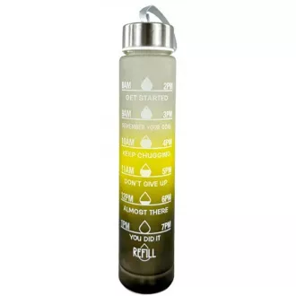 Motivacijska sportska boca 3 u 1, 2000 ml + 900 ml + 300 ml, crna
