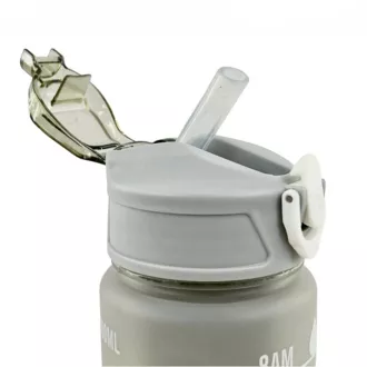 Motivacijska sportska boca 3 u 1, 2000 ml + 900 ml + 300 ml, crna