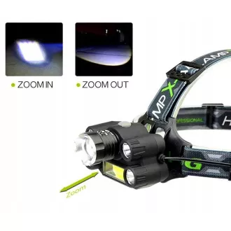 CREE prednja svjetiljka 1 x XM-L T6 + 4 x jaka Q5 bijela + 1 x jaka COB + ZOOM traka