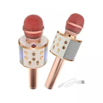 Karaoke bluetooth mikrofon sa zvučnikom, srebrne boje