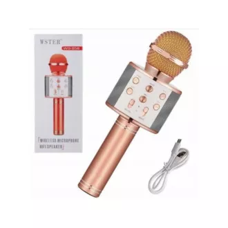 Karaoke bluetooth mikrofon sa zvučnikom, srebrne boje