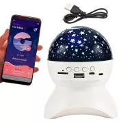Noćni LED zvjezdani projektor s USB-om, crni