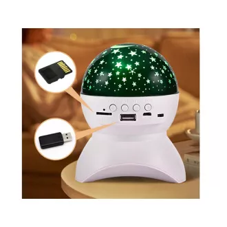 Noćni LED zvjezdani projektor s USB-om, roza