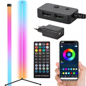 Kutna podna RGB LED lampa, s daljinskim upravljačem Kutna podna RGB LED lampa, s daljinskim upravljačem