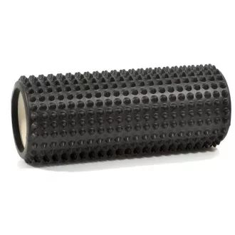 Fitness masažni valjak s malim vrhovima ENERO FIT 33x14cm, crni