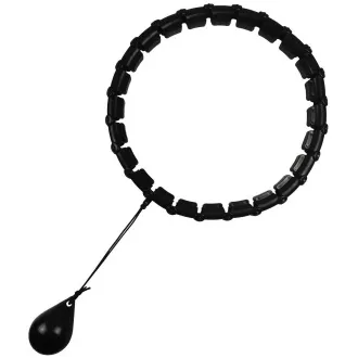 Masažna Hula Hop ENERO FIT s utezima, 115 cm, crna