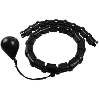 Masažna Hula Hop ENERO FIT s utezima, 115 cm, crna