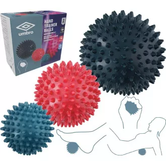 UMBRO Masažne loptice s vrhovima, 3 kom
